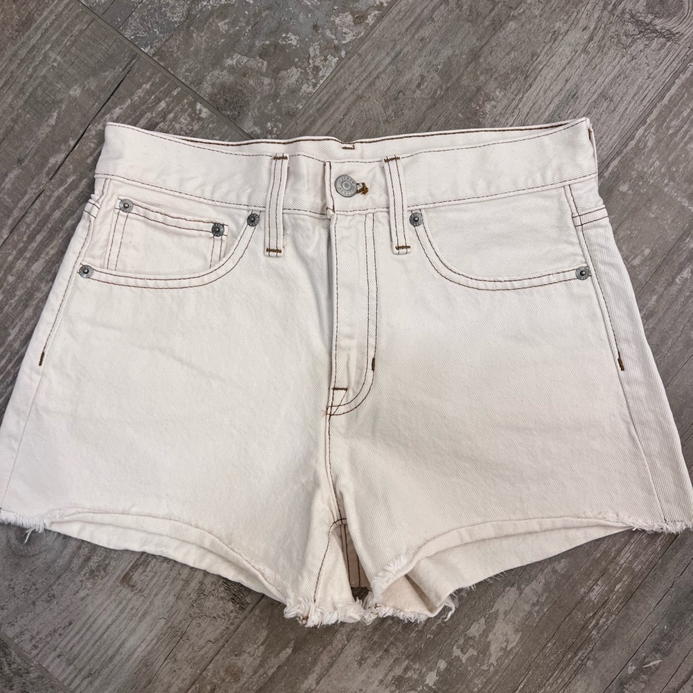 J. Crew Khaki Denim Shorts. Excellent Condition. Size 24.